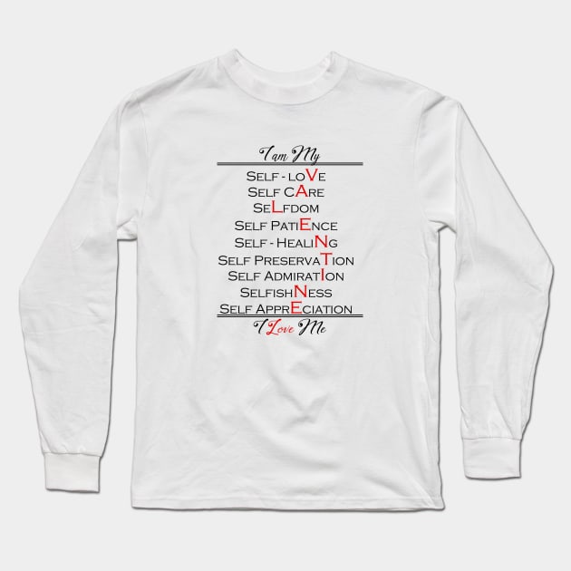 Self Love Valentine One in Never Long Sleeve T-Shirt by FunnyBearCl